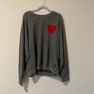 NEW HEART EMBROIDERY AVIATOR NATION SWEATSHIRT
